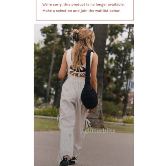 Free People Mini Carryall Sling Bag - Quilted Carryall - Black - Picture 5 of 12